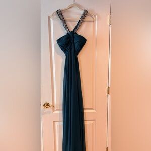 Sophisticated Teal Prom Dress